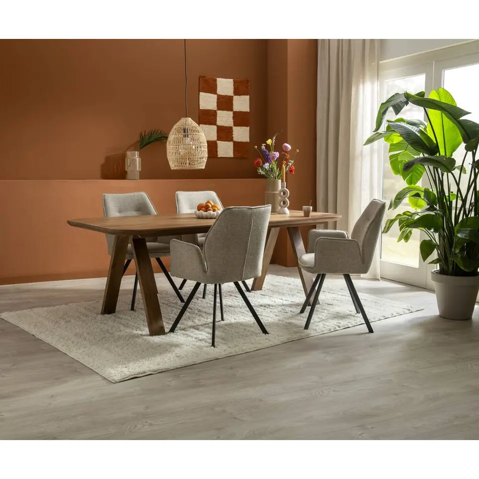 Eettafel Mandy - mangohout - 75x220x94cm
