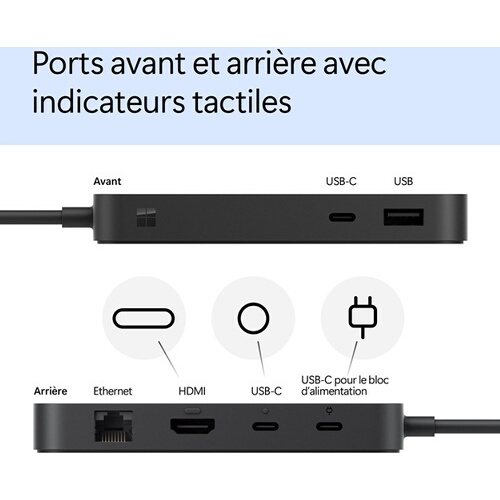 Station d'accueil PC portable Microsoft Surface USB4 Dock