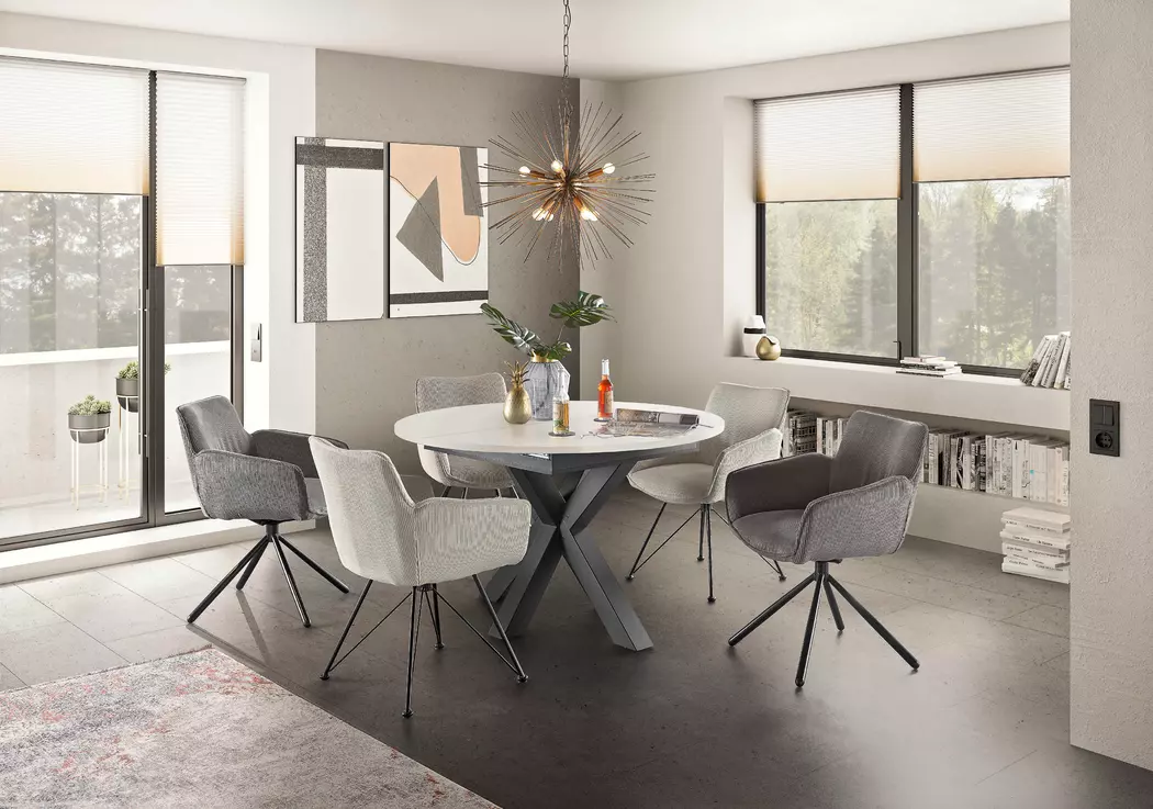 Esstisch mit Auszug New Atlanta  Ø 130/170x81cm
