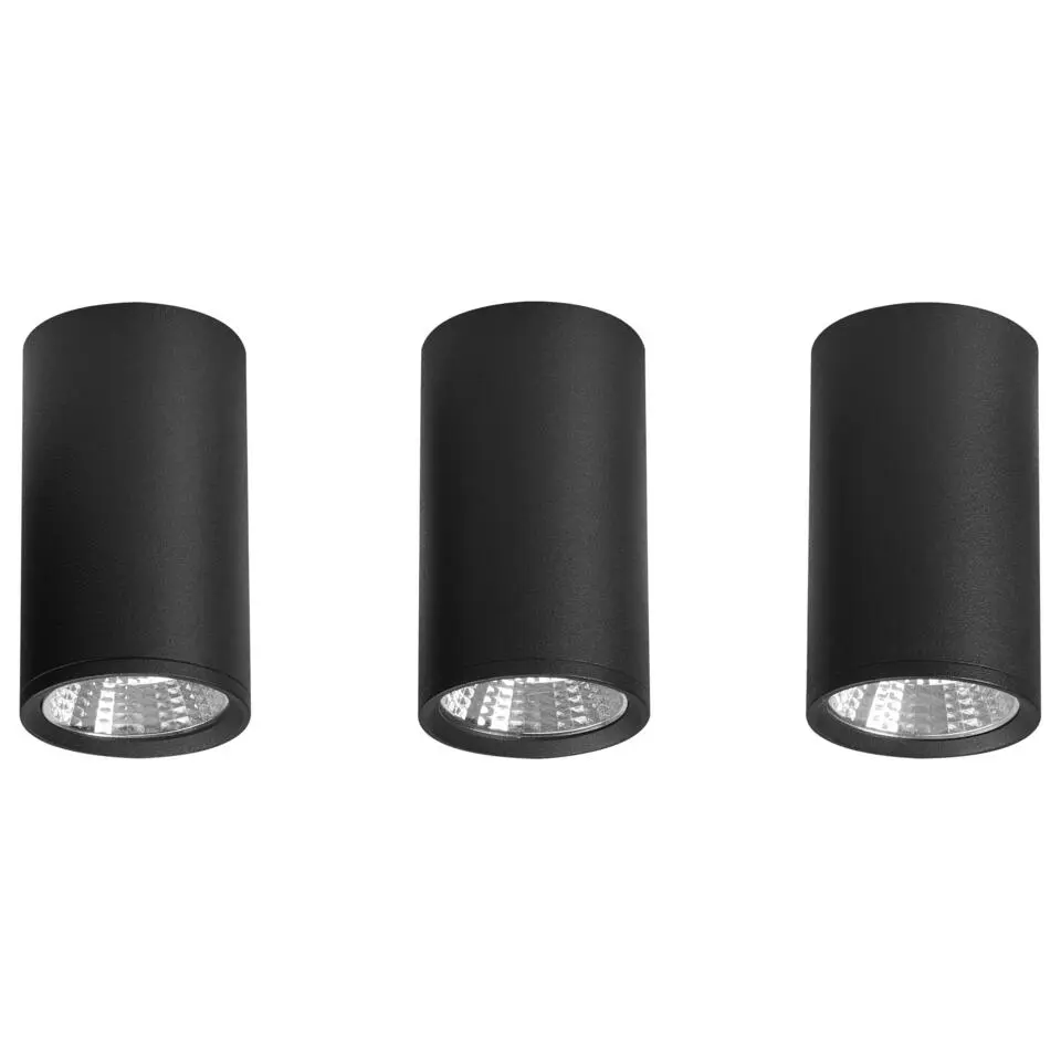 BARCALA - Plafondlamp set van 3 - Zwart - Metaal