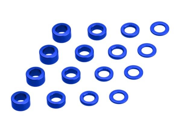 JConcepts Metric Washer Set 0.5/1/2/3mm Blue (16)