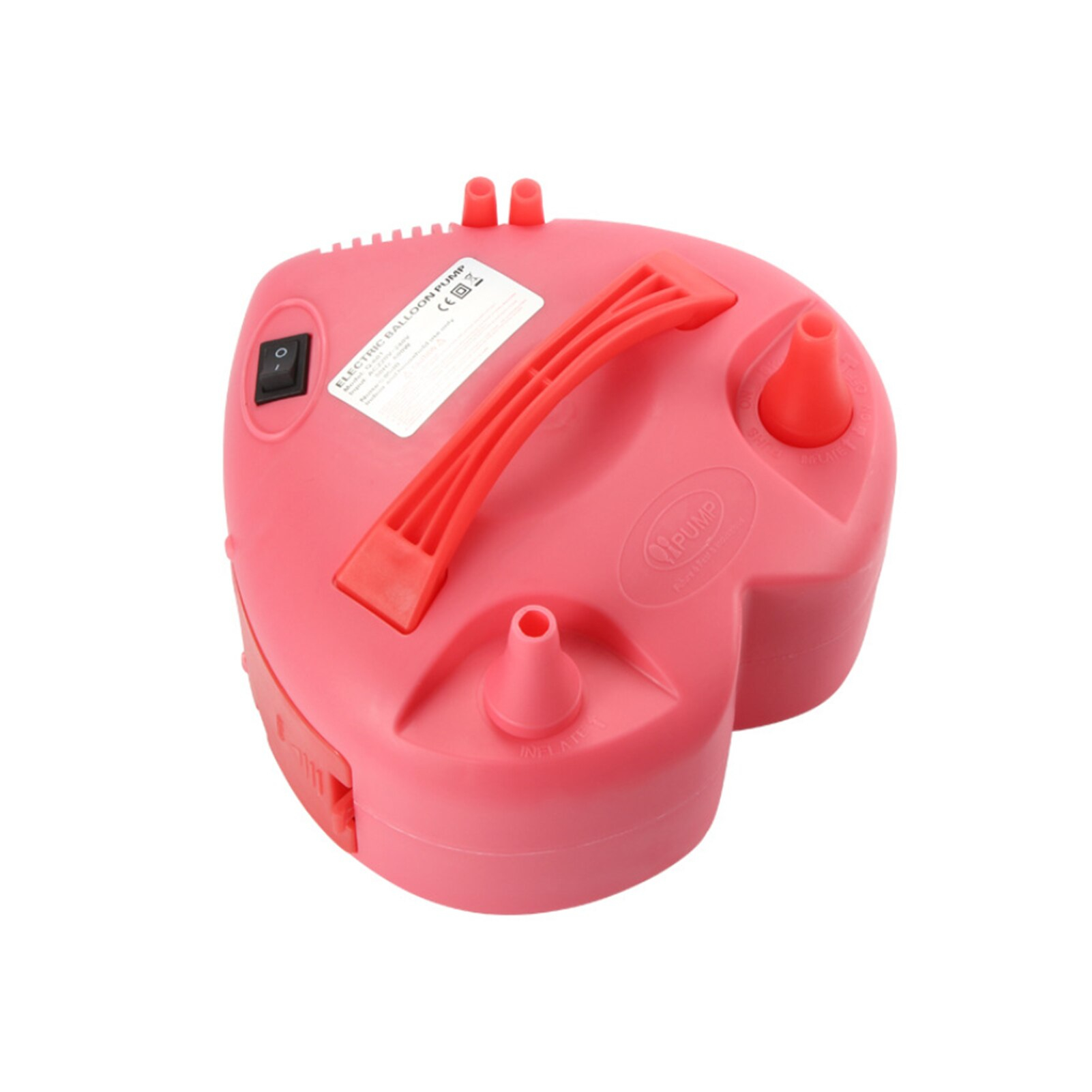 (600W) Elektrische Ballon Luftpumpe Herzförmiges Aufblasgerät Kompressor - Pink