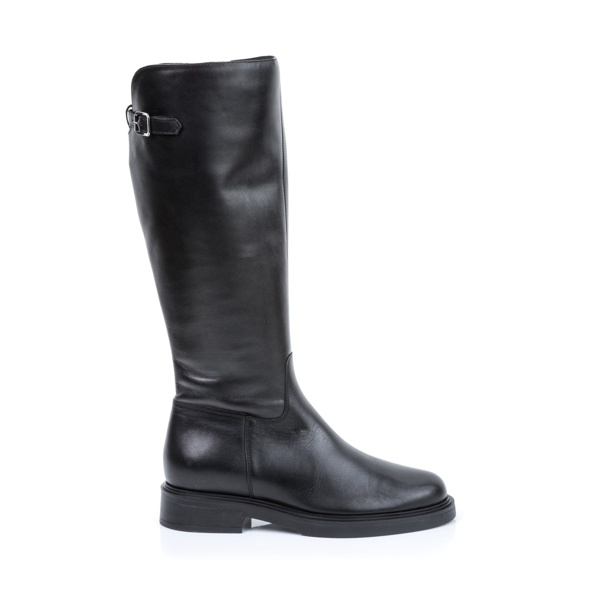 Bottes Femme en cuir noir