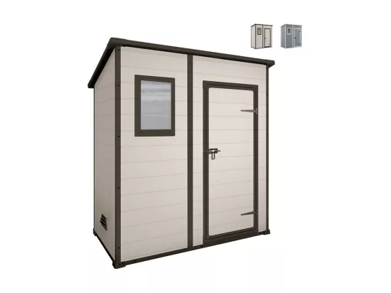 Abri pour outils de jardin en résine PVC 183.5x111x200.5cm 6x4 PVCMini