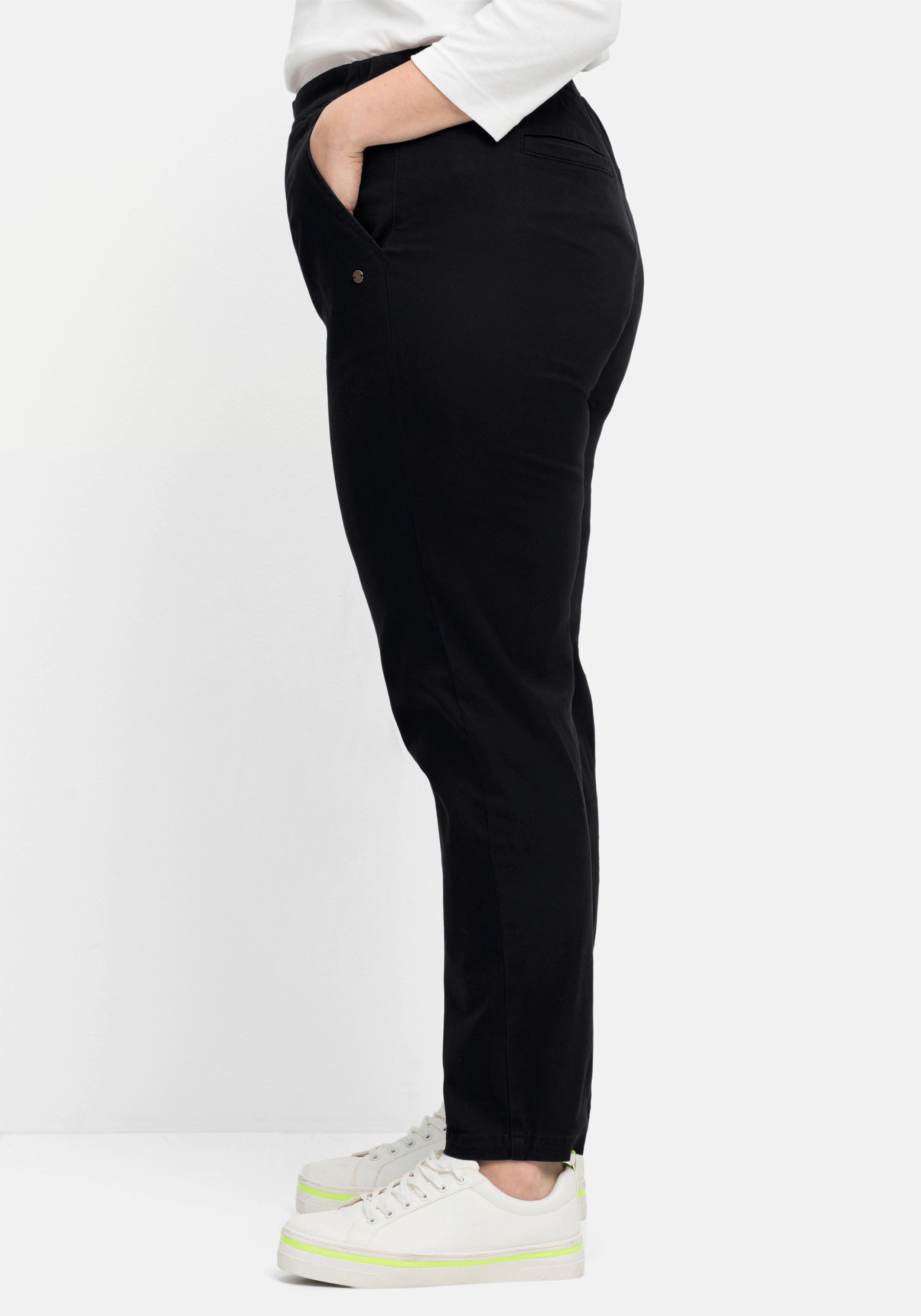 Chinohose mit Schlupfbund, aus weichem Twill