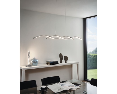 LED hanglamp 10,3W 1000 lm 3000K HxL 120x87 cm chroom/wit