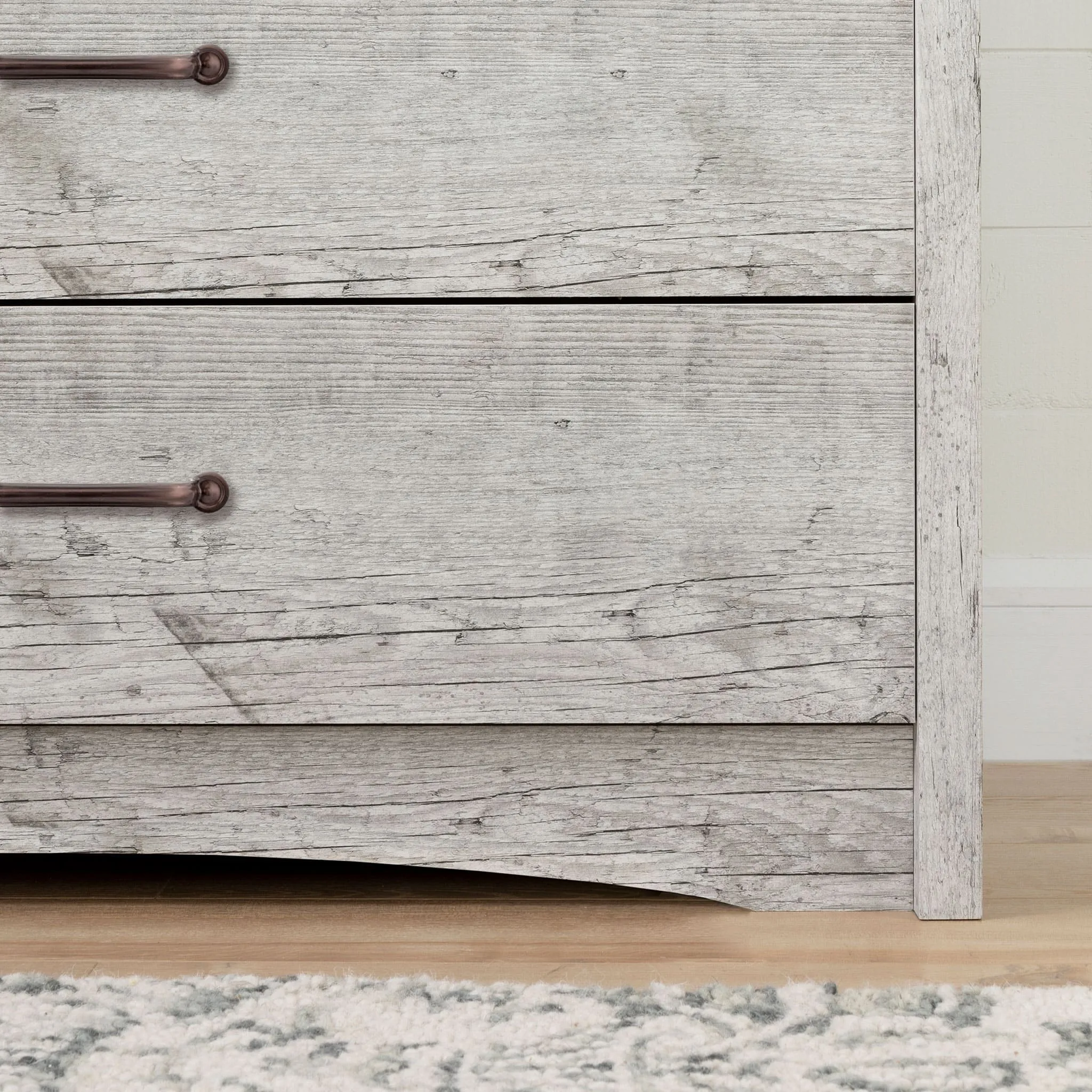 South Shore Commode avec 6 Tiroirs - Helson Pin bord de mer