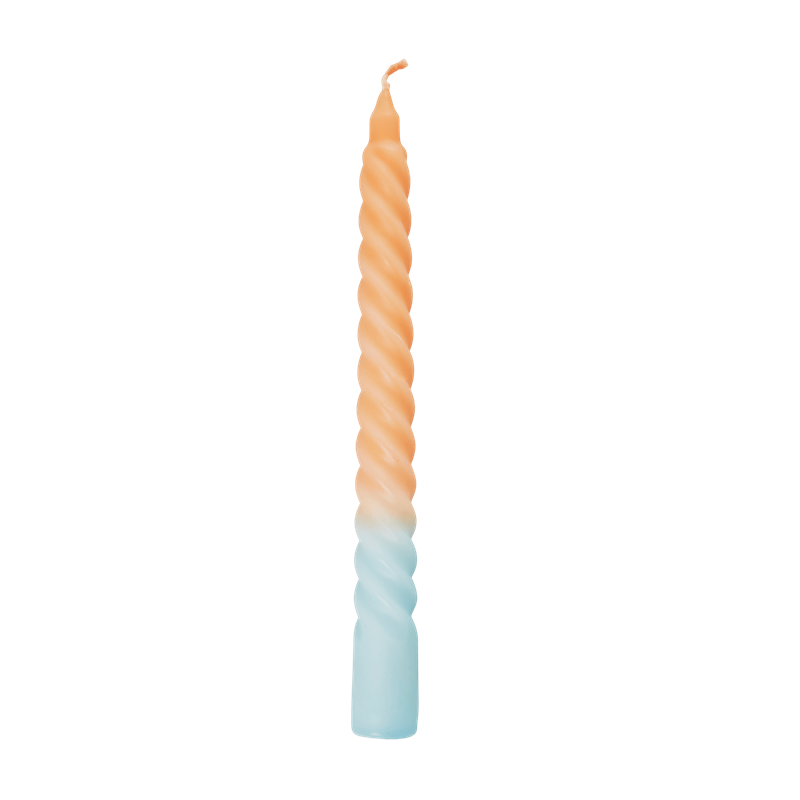 Bougie en spirale bleu Rice