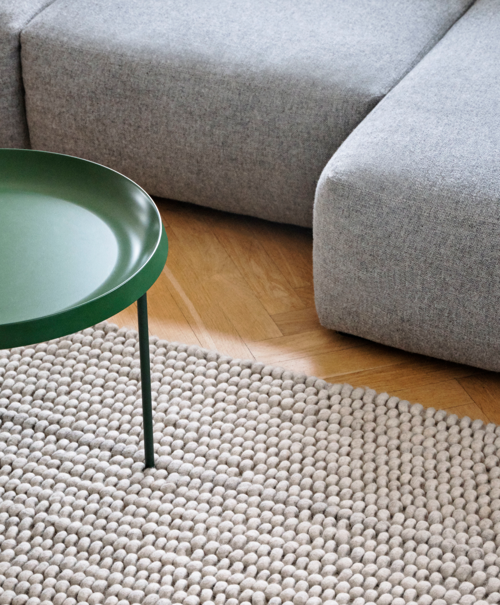 Vloerkleed Peas soft grey 170x240 cm