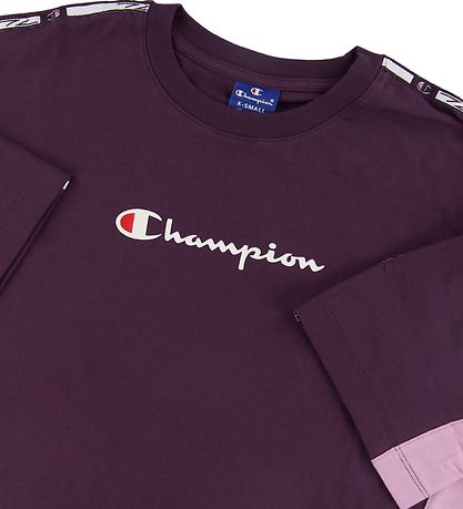 Champion Fashion T-Shirt - Crop - Lila m. Logo