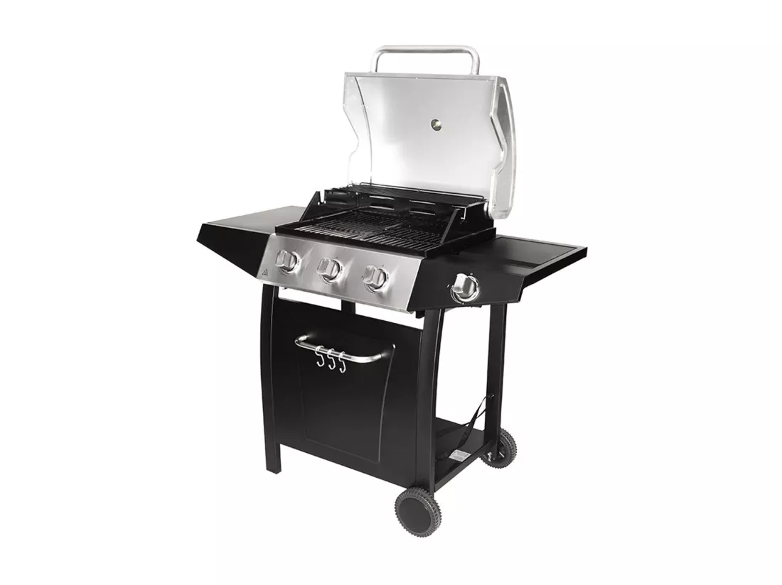 Somagic Barbecue gaz sur pied 3 feux 10.500w noir - 335541