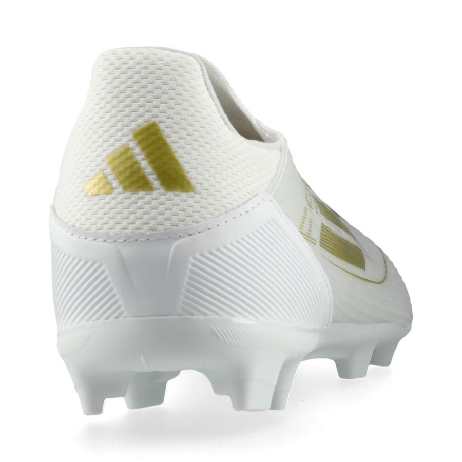 adidas F50 League Laceless FG/AG Day Spark - Blanc/Doré/Blanc