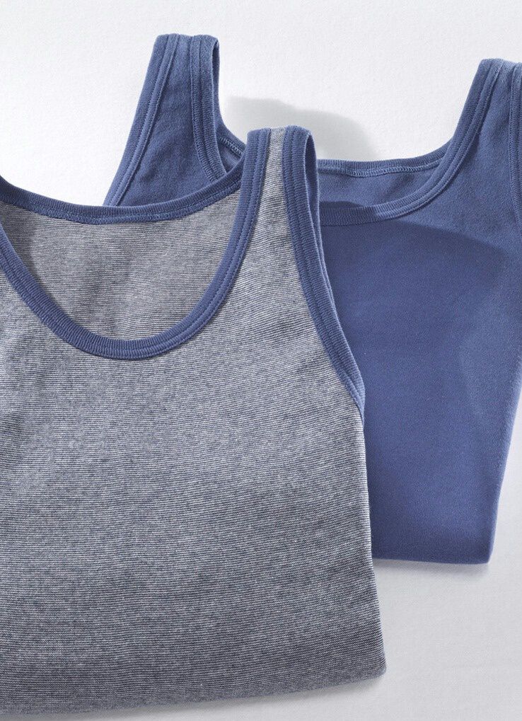 Dreierpack Sportjacken aus Feinripp, uni