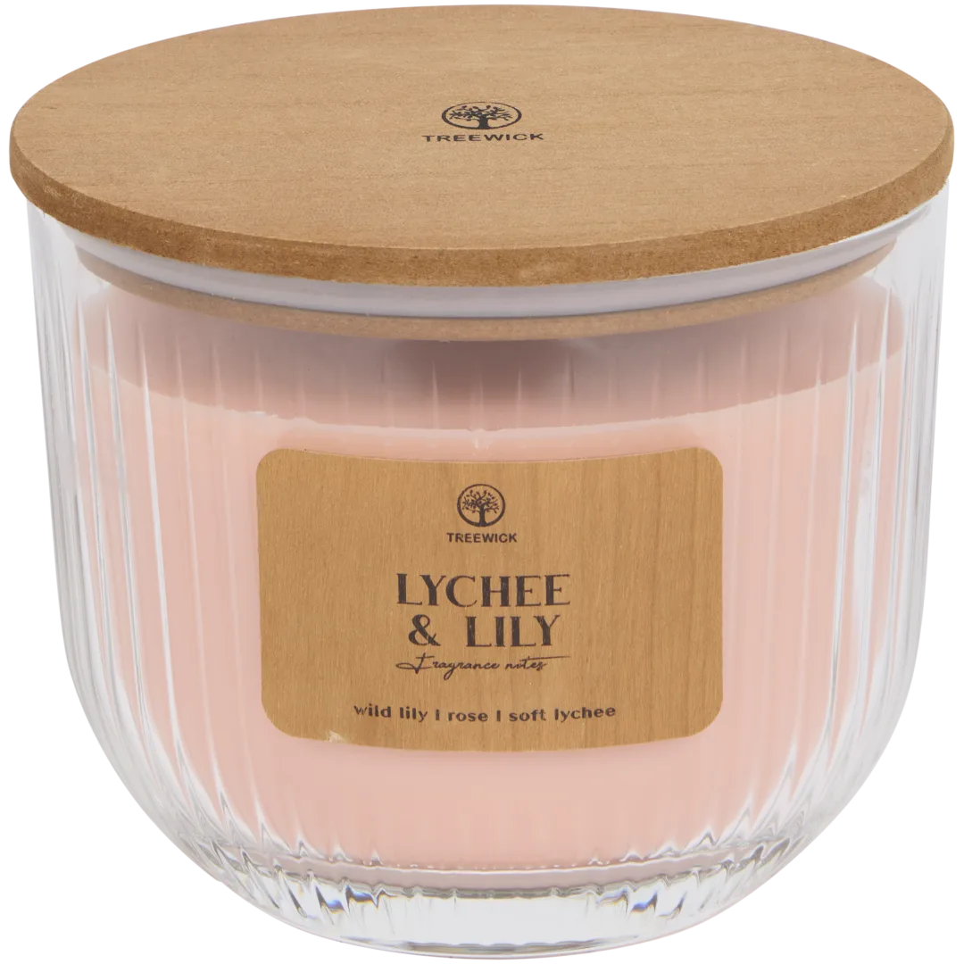 Bougie parfumée avec une mèche en bois Treewick
