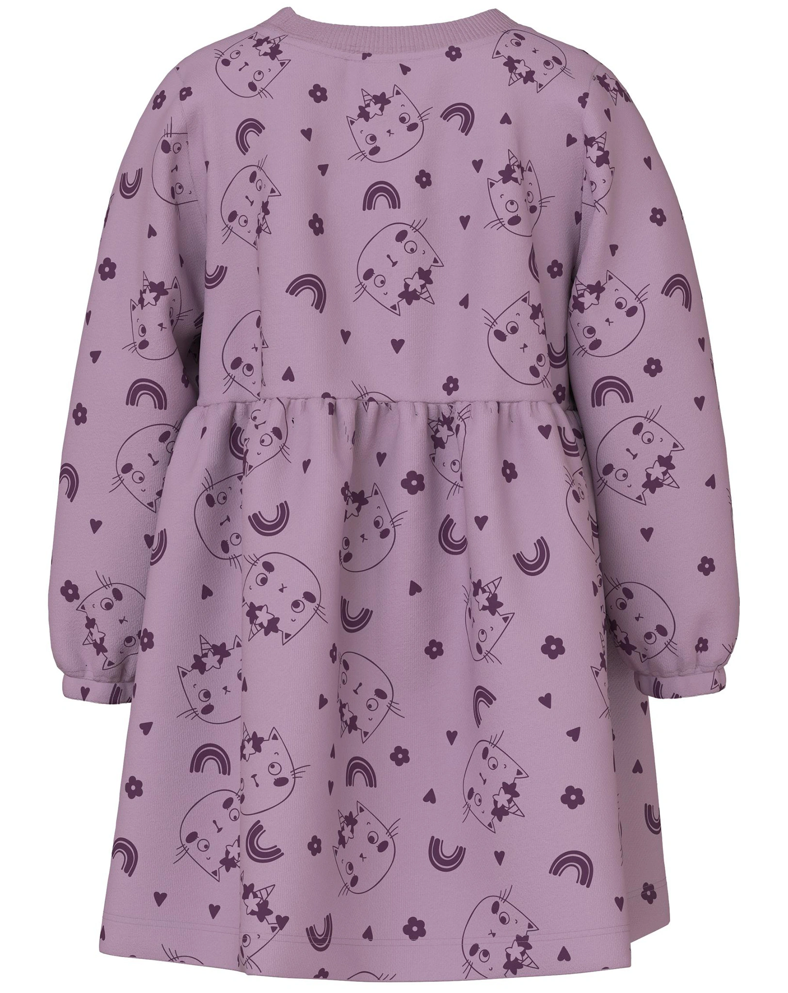 Langarmkleid NMFVILUBA CAT in lavender mist