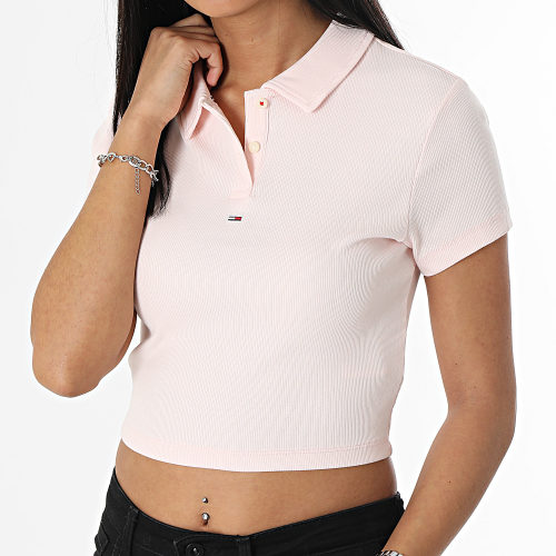 Polo Manches Courtes Femme Essential V-Neck 5323 Rose