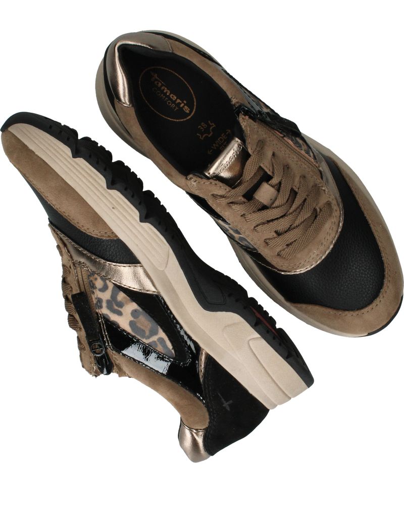 Tamaris Comfort Sneakers Bruin Dames