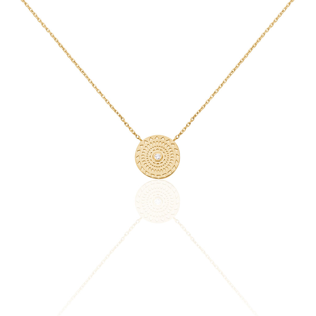 Collier Carmina Plaqué Or Jaune Oxyde De Zirconium