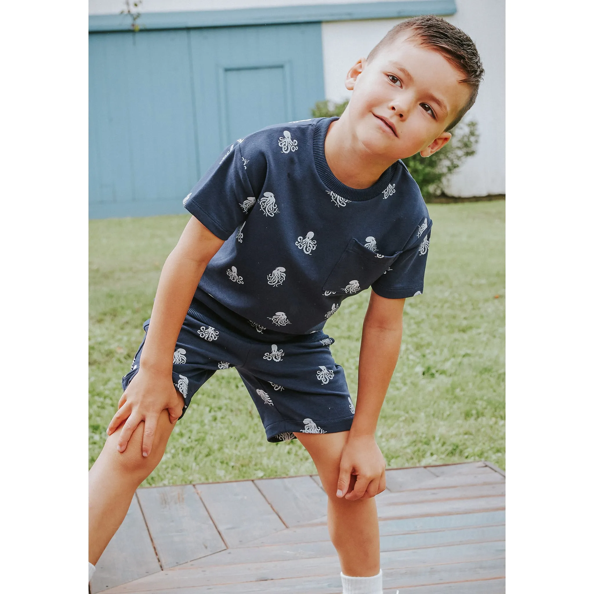 Miles Gilet Ouaté Pieuvre Plage 2-10ans