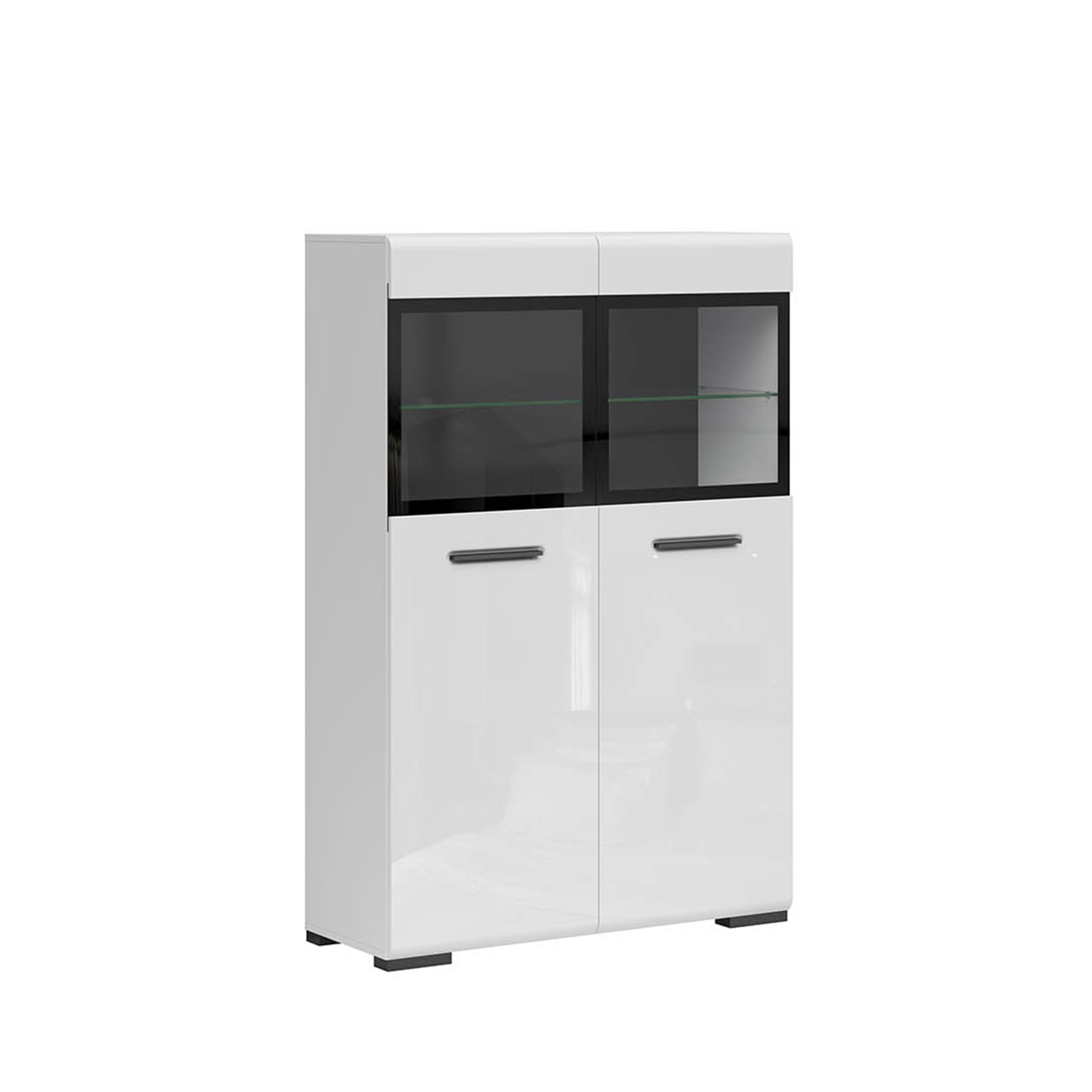 Highboard - weiß Hochglanz - 2 Türen - 100 cm breit