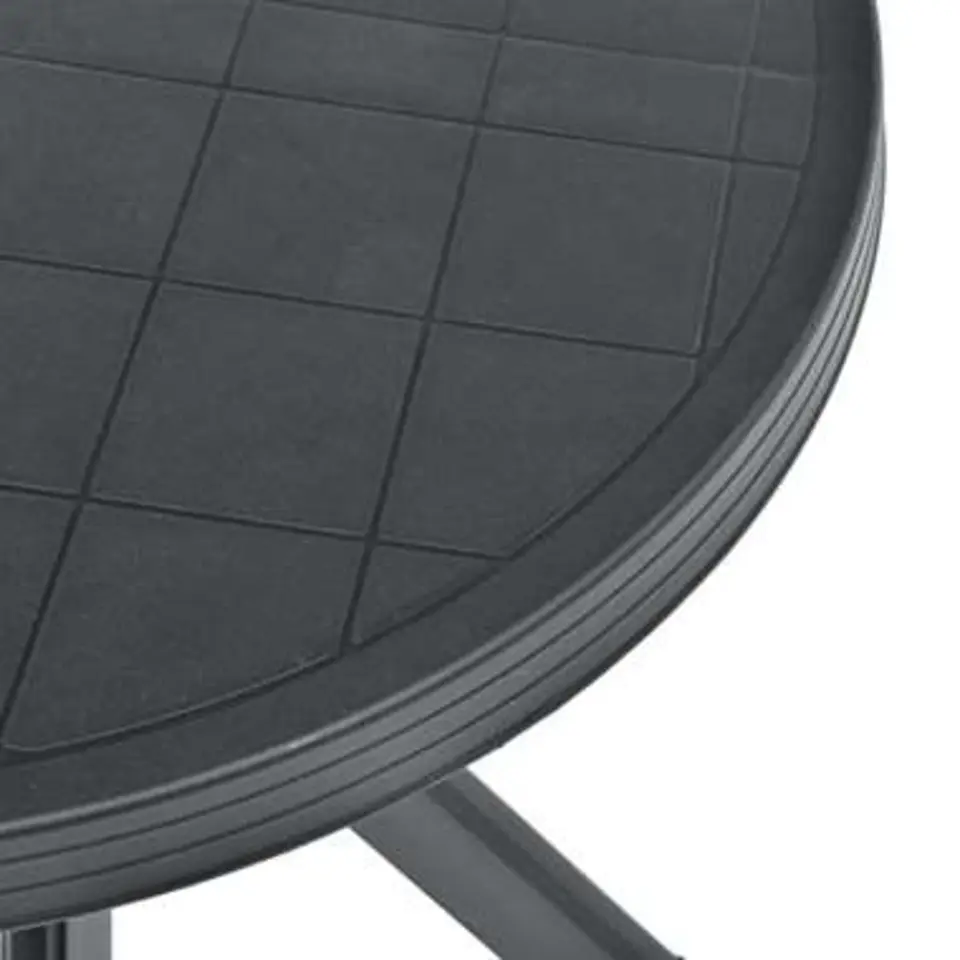 vidaXL - Tuintafel - Antraciet - Kunststof