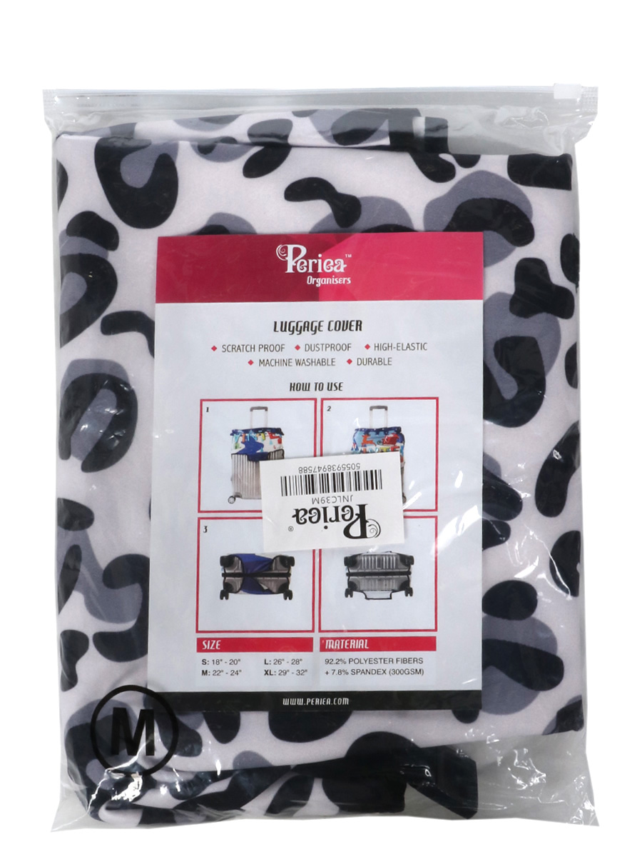 Housse de valise Periea Silver Leopard M