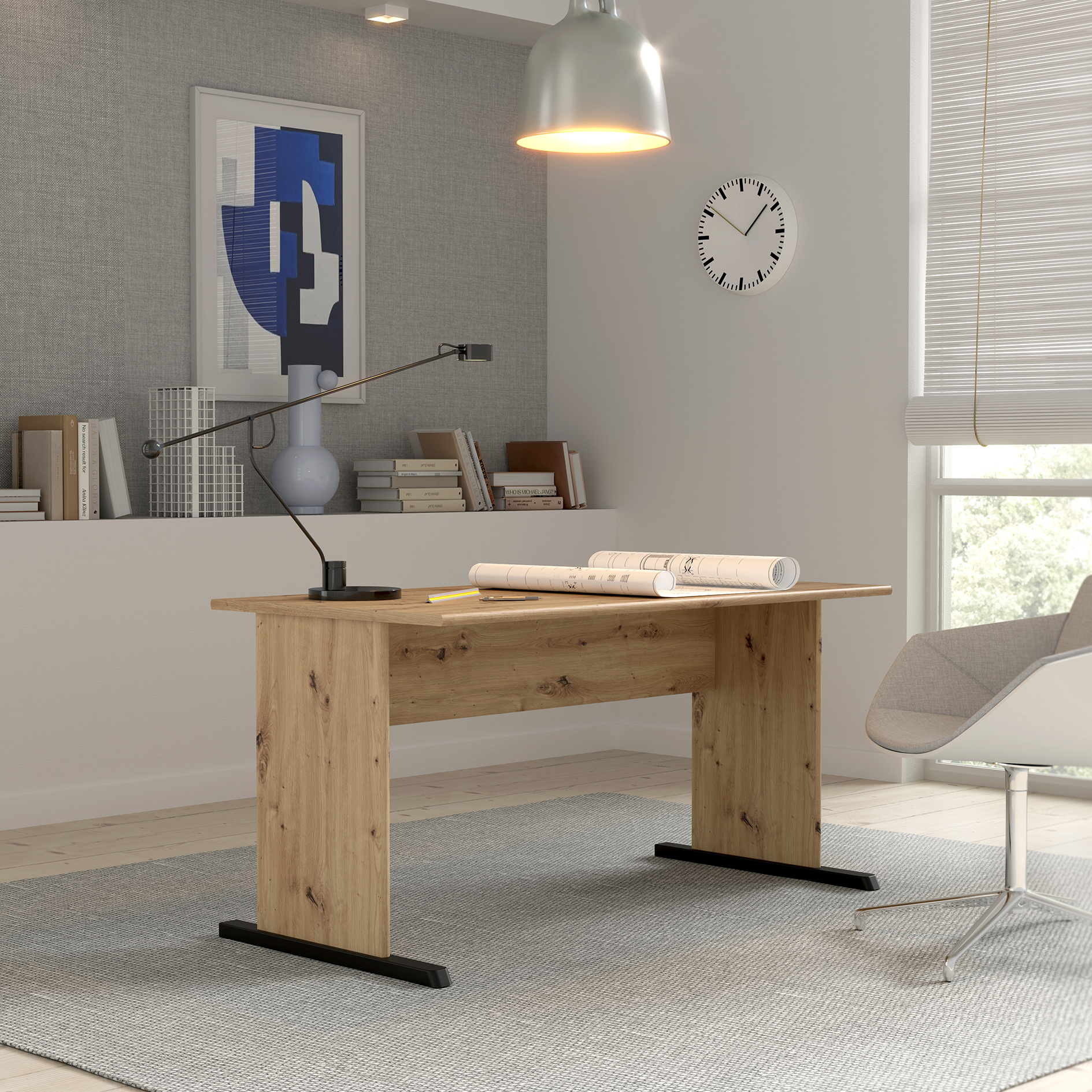 Schreibtisch - Artisan Eiche - 144 cm