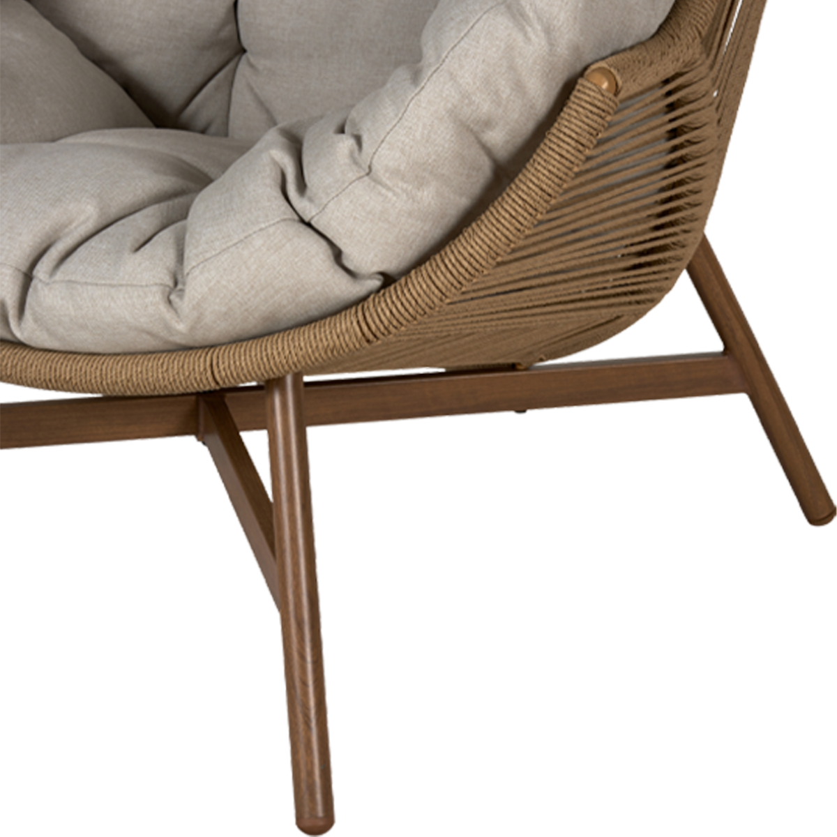 Rattan tuin loungestoel Ayla Beige