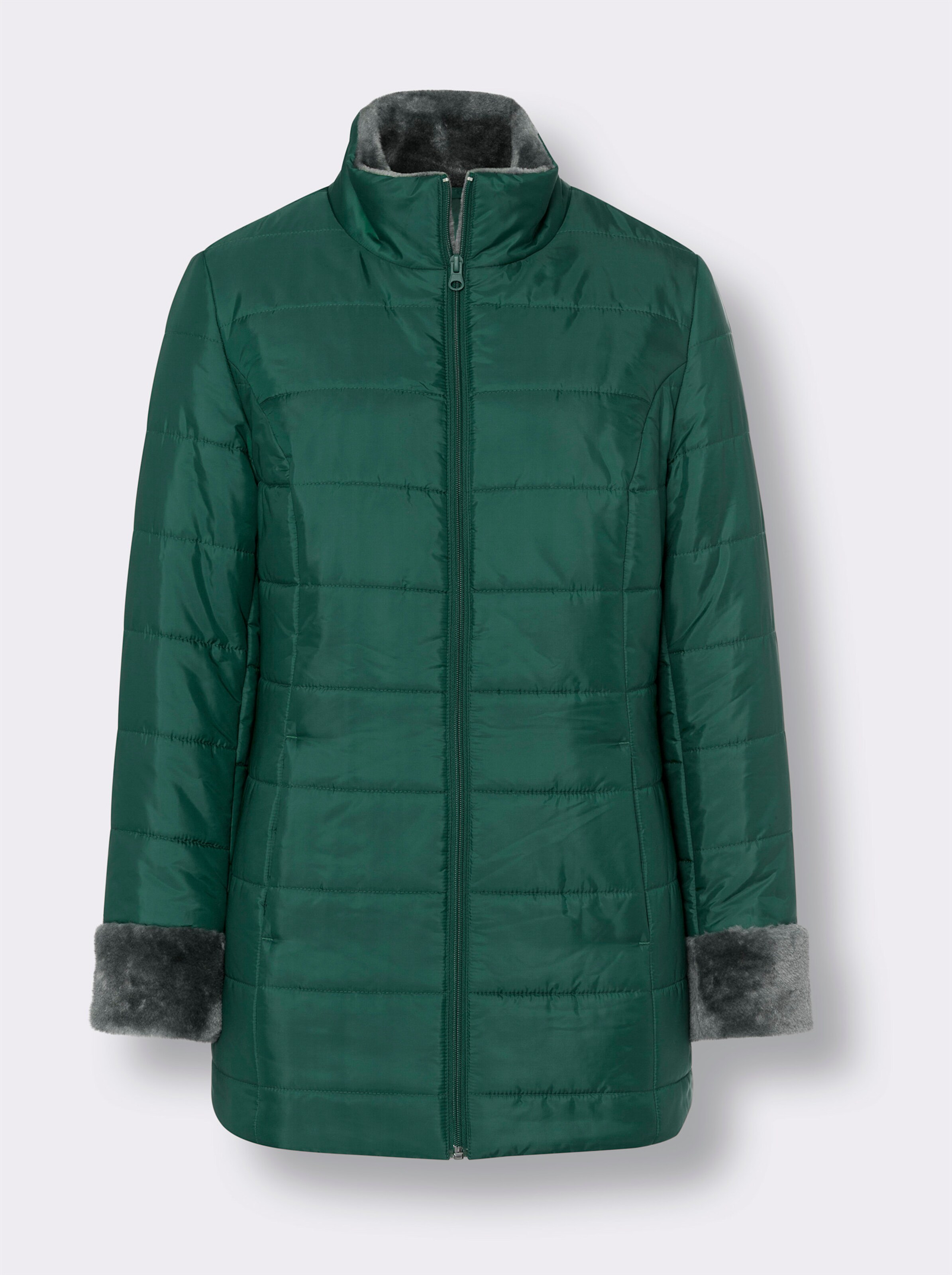 Steppjacke mit Pelz-Imitat