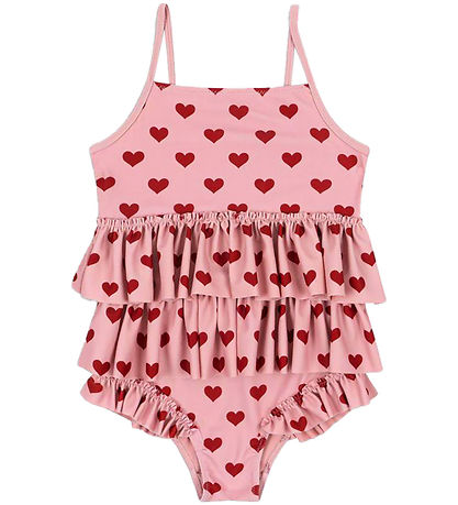 Konges Sløjd Badeanzug - Manuca Frill - Amour Pink