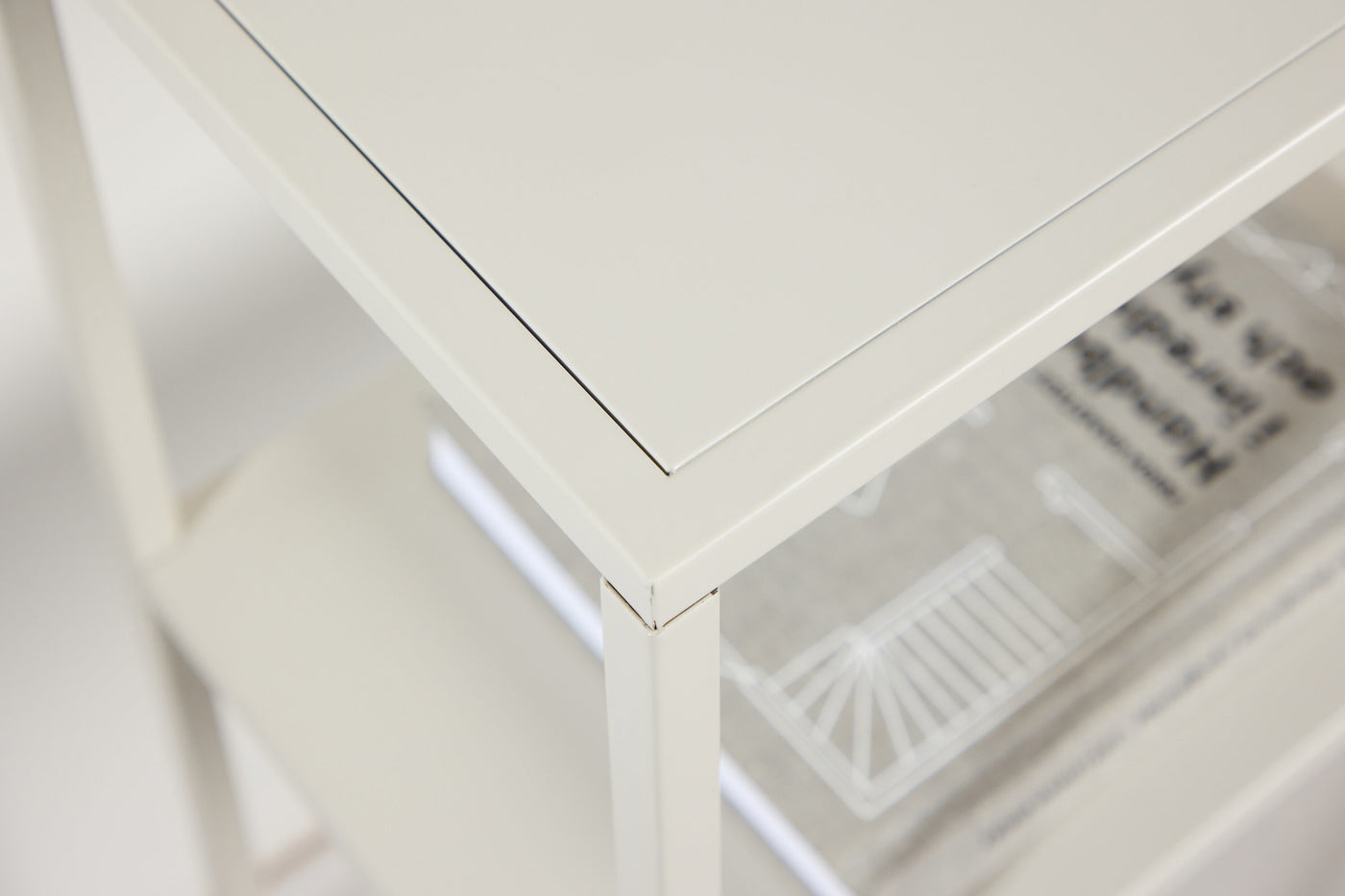 FjÃ´rd - Sidetable Beige Metaal - 80x26x80cm - Staal