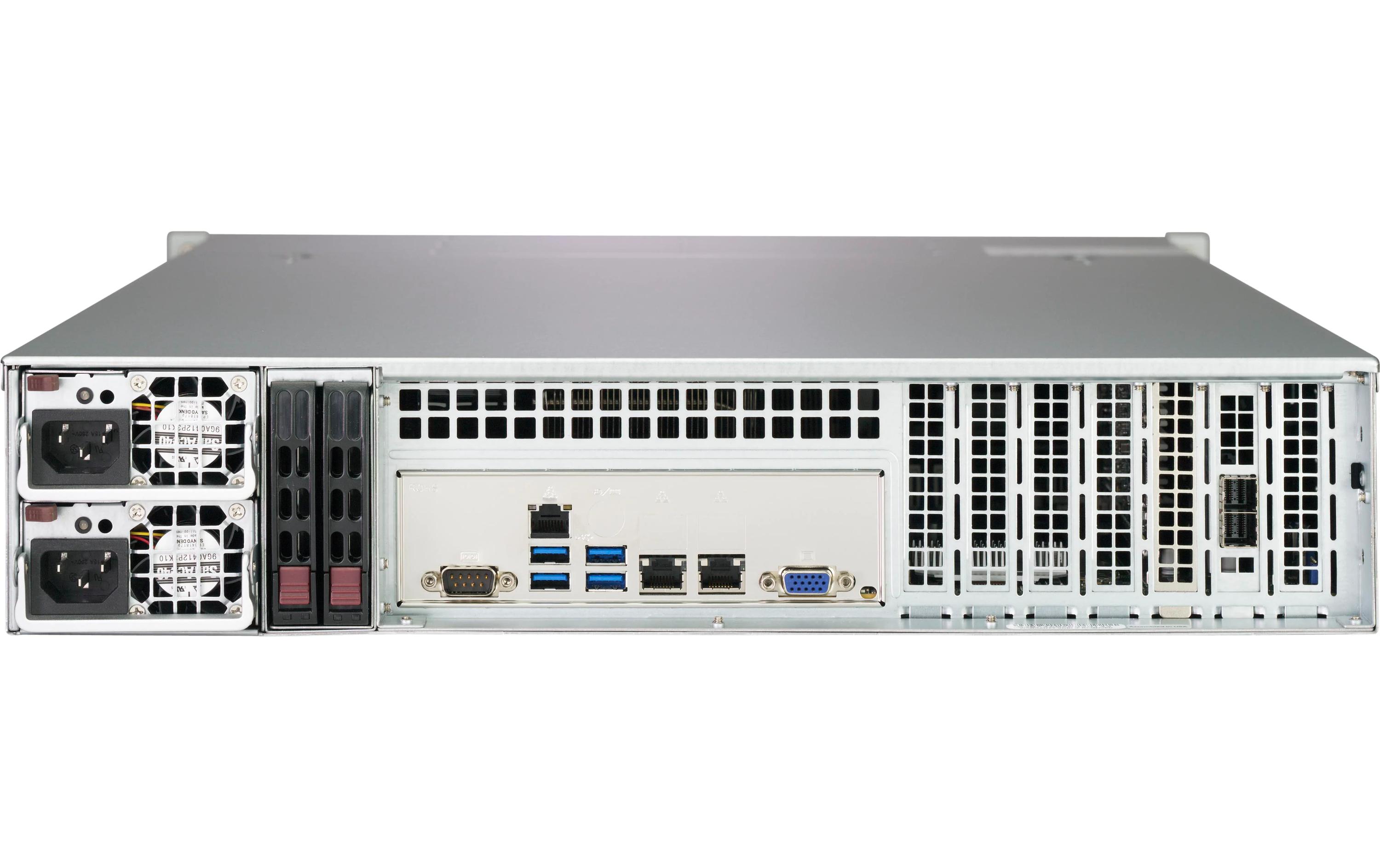 SuperChassis 213BAC8-R1K23LPB<br>2U-Chassis mit 16 hot-swap fähigen SAS3/SATA Laufwerksschächten und 1200W redundanter Stromversorgung
