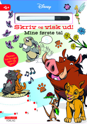Disney - Skriv Og Visk Ud - Mine Første Tal - Bog