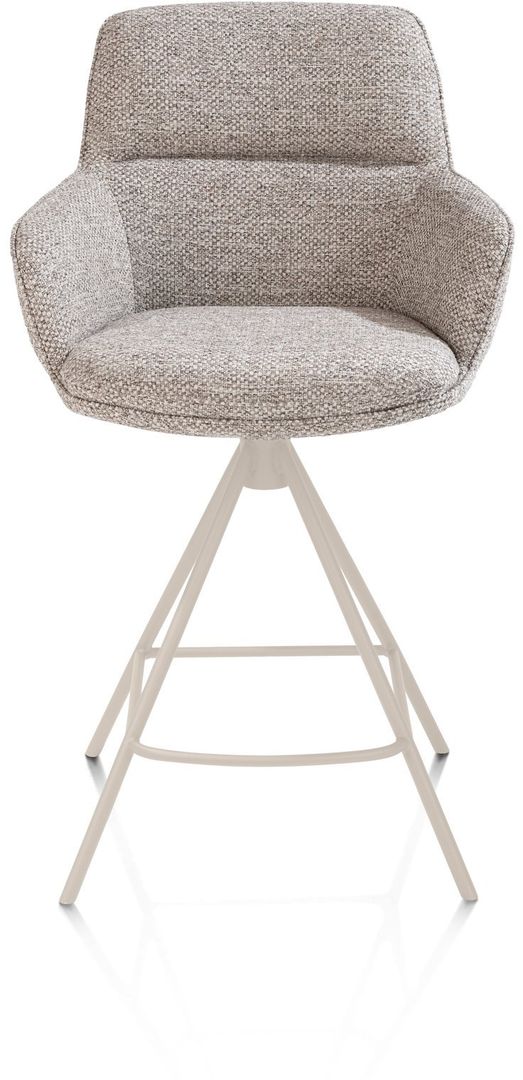 Henders en Hazel   Mateo Creme Poten Barstoel