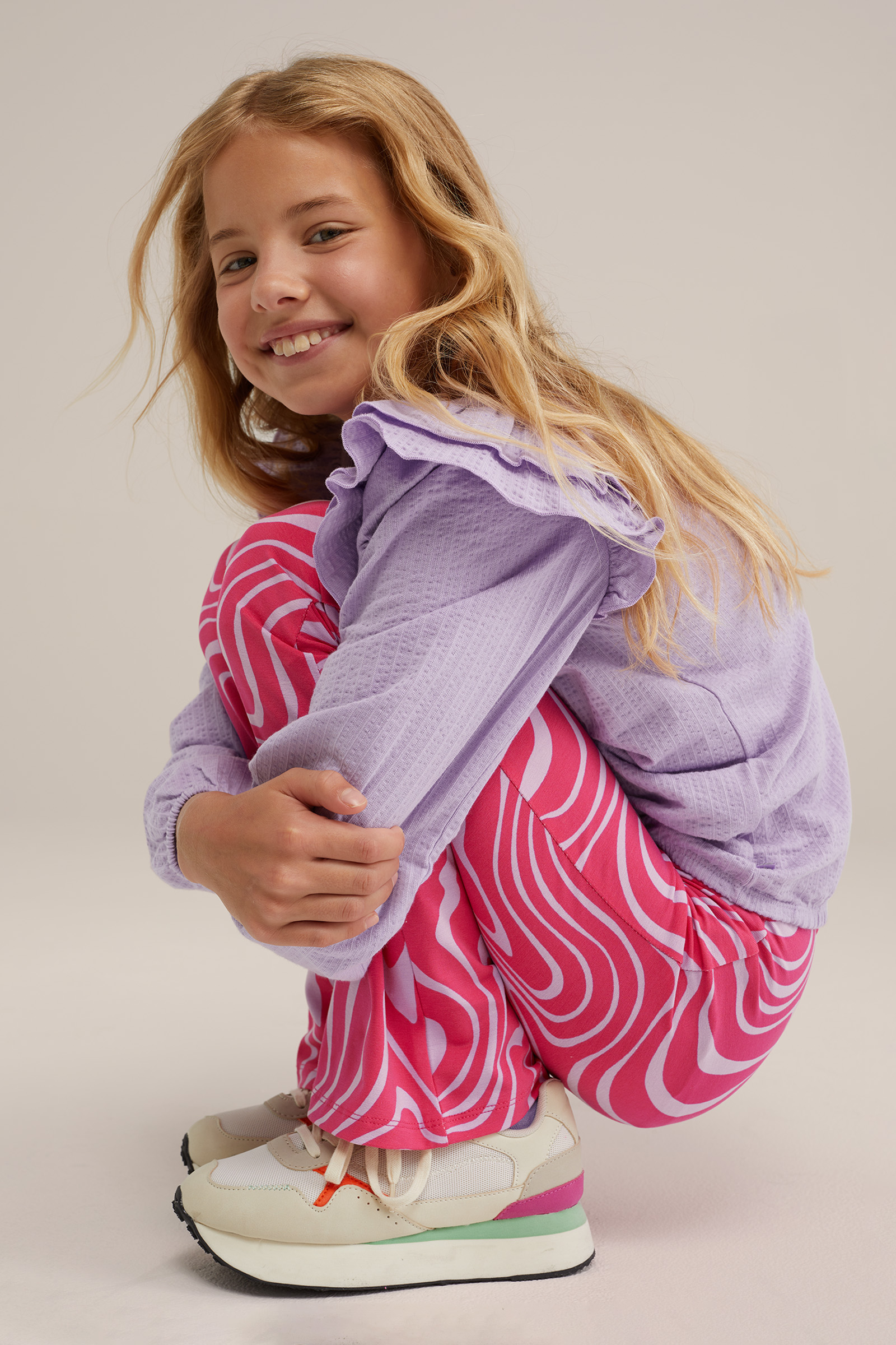 Meisjes Limited edition flared legging – Tina Festival WE Fashion Felroze