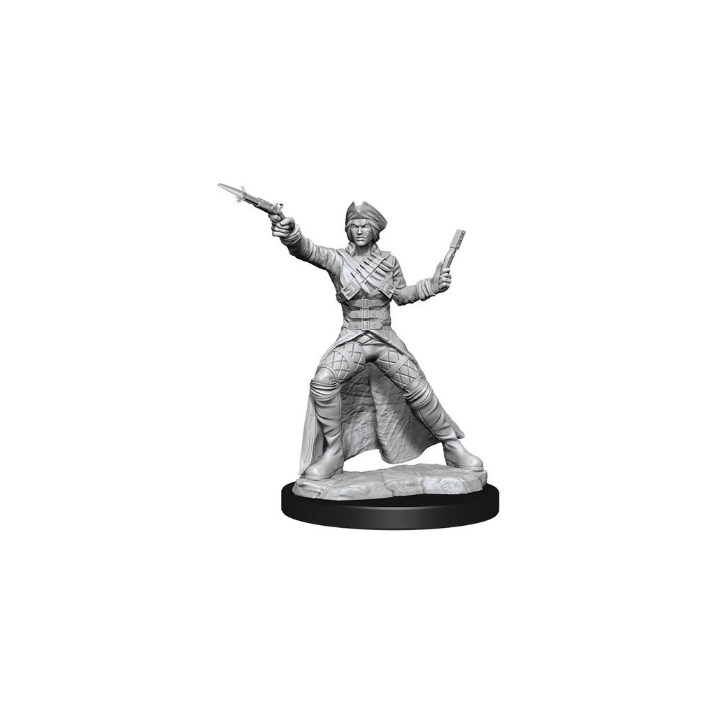Wizkids Deep Cuts Unpainted Miniatures: Bounty Hunter & Outlaw