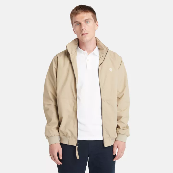 Blouson bomber résistant à l'eau pour homme en beige