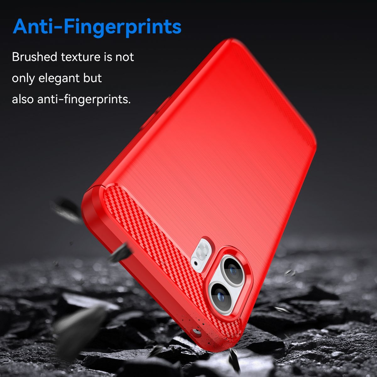 Hülle Handy Schutz für Nothing Phone 2 Case Cover Bumper Etuis Carbon Backcover