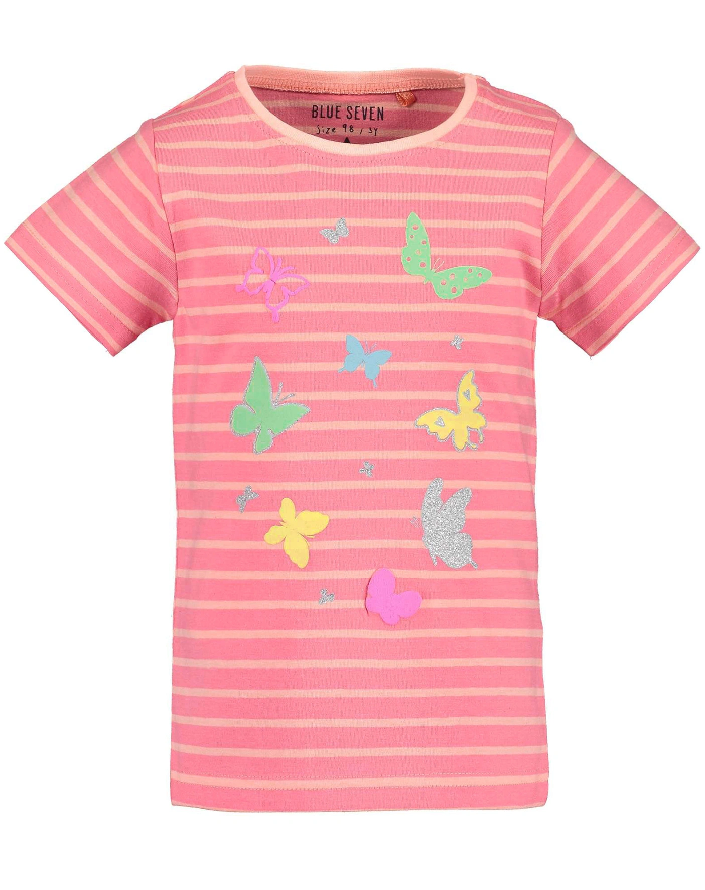 T-Shirt GLITTER PAPILLON in lachs