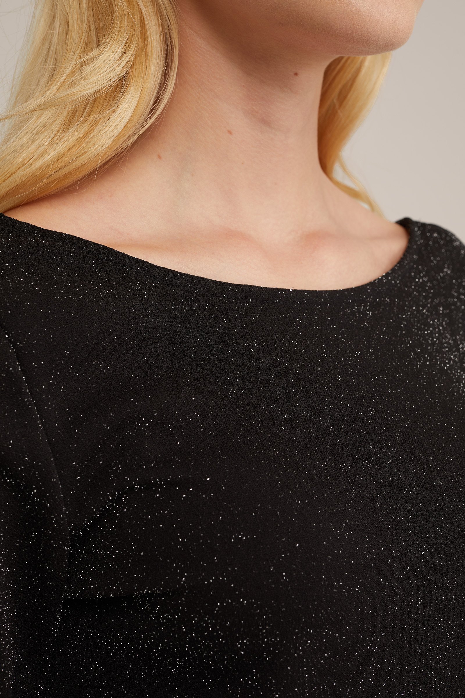 top met glittergaren WE Fashion Zwart