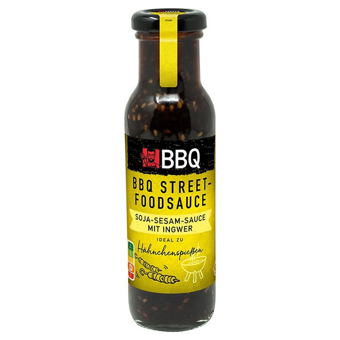 BBQ Streetfoodsaucen 230 ml, Soja-Sesam-Ingwer