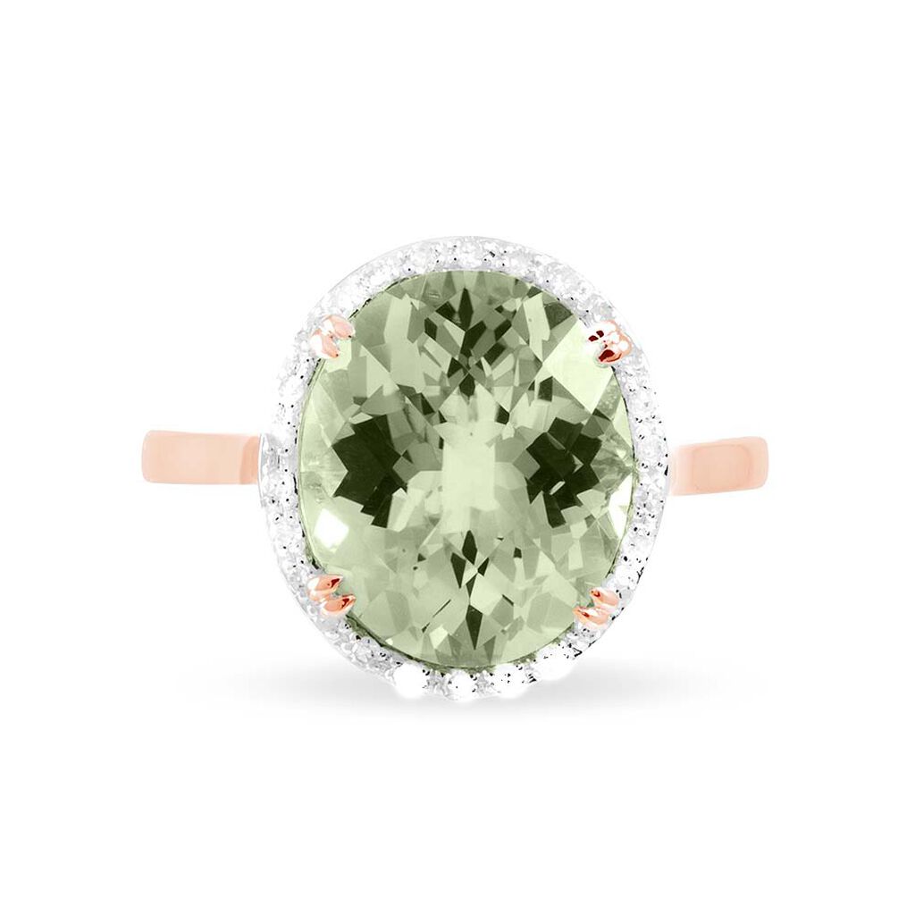 Bague Anna Or Rose Amethyste Et Diamant