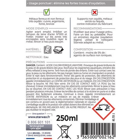 Décapant désoxydant métaux - 250 mL