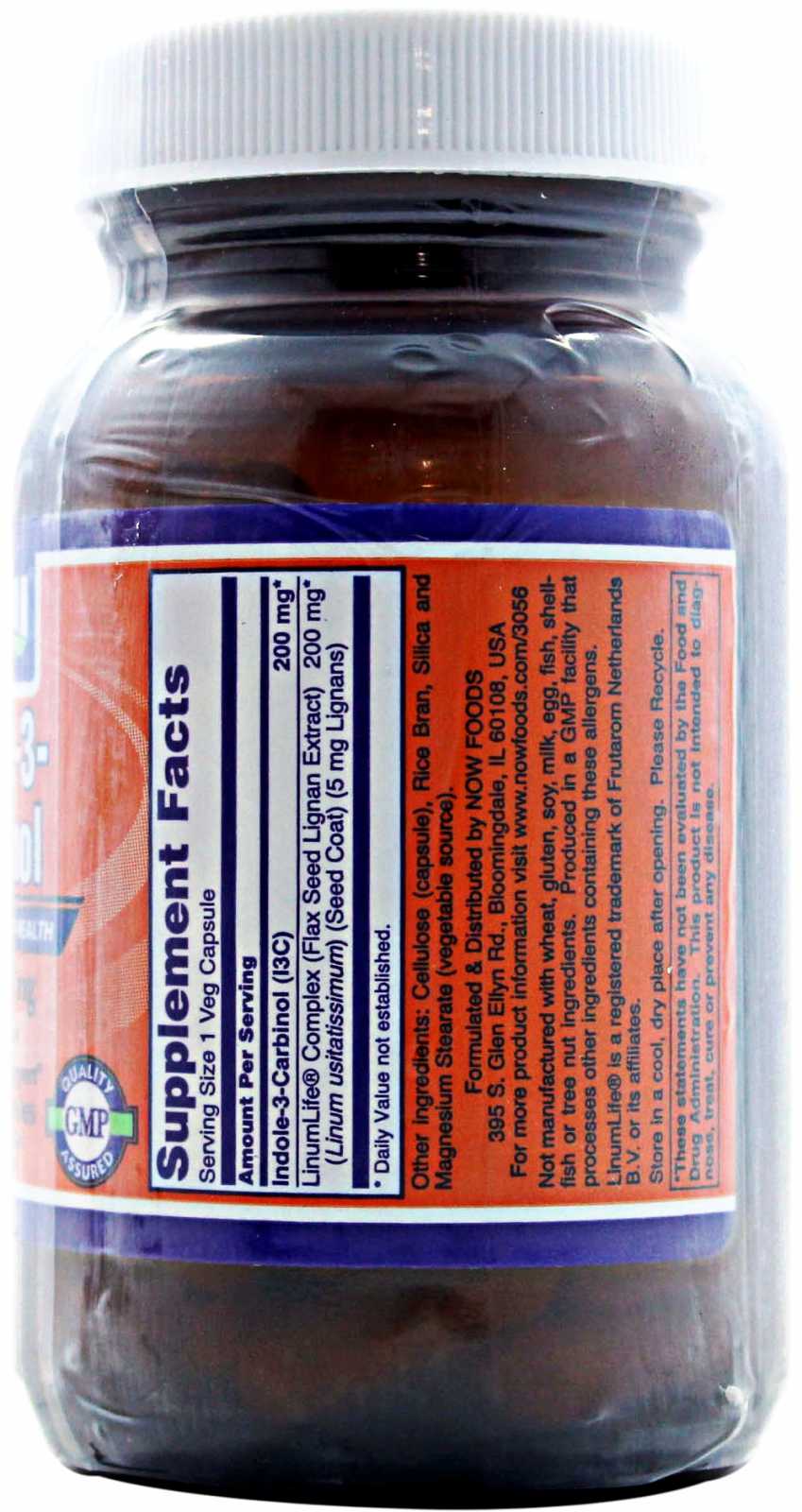 NOW Foods Indol-3-Carbinol 60 Cápsulas
