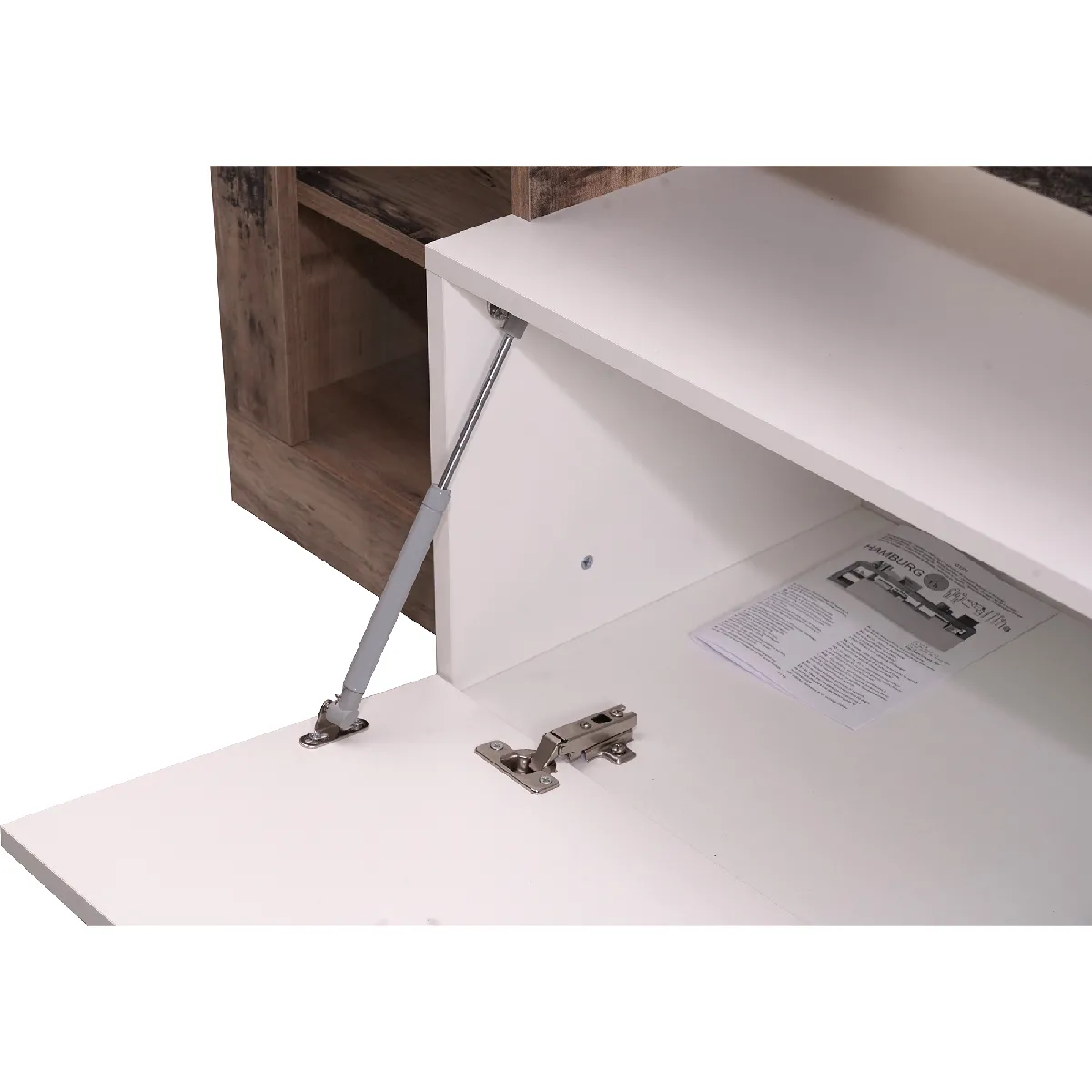 Alter Meuble TV moderne - Blanc et poire