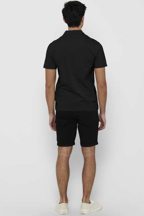 Only & Sons zwarte heren polo
