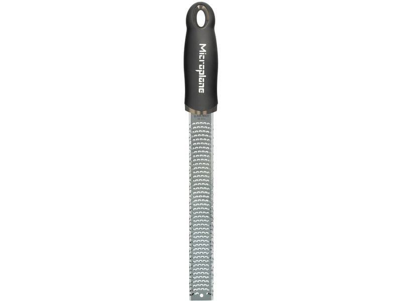 Microplane Gourmet Premium Zester/Reibe Schwarz/Silber Handreibe mit Edelstahlklingen