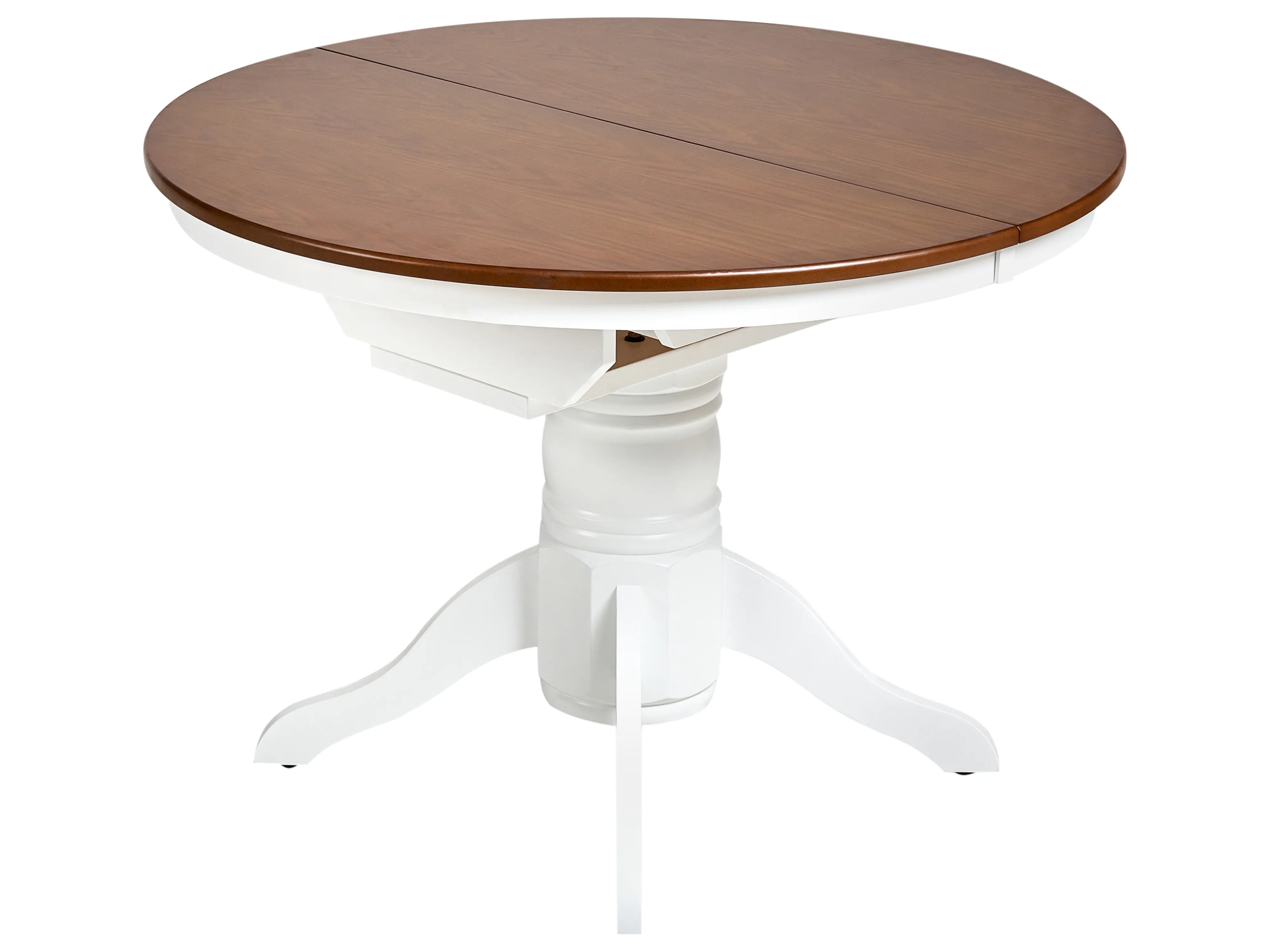 Eettafel uitschuifbaar AKRON Bruin essenhout 106 cm Hout 106/150 cm