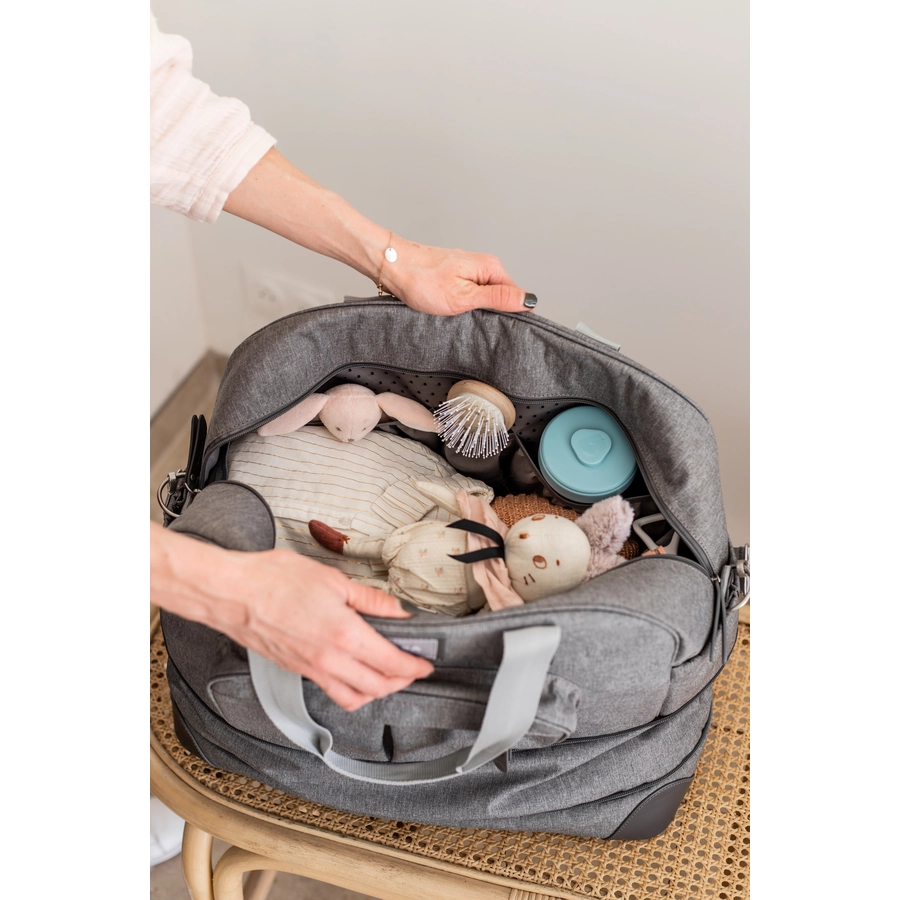 BEABA® Erweiterbare Reisewickeltasche Amsterdamm II graumeliert