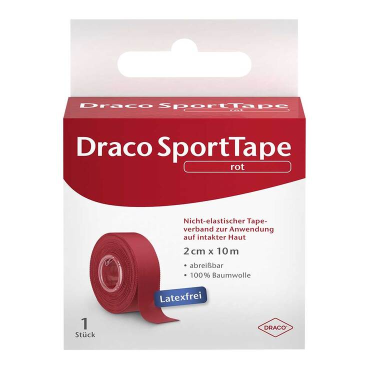 Dracotapeverband 10mx2cm rot, 1 St